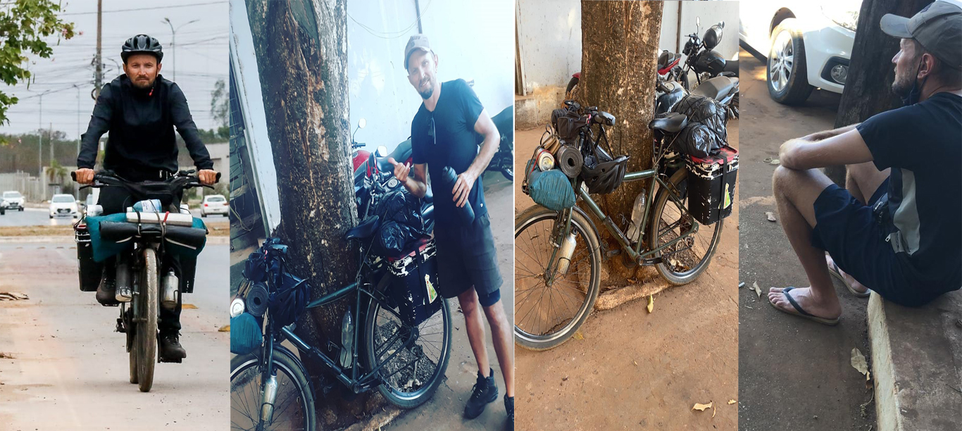 Ciclista atravessa o Brasil pedalando e tem bicicleta furtada em Sorriso