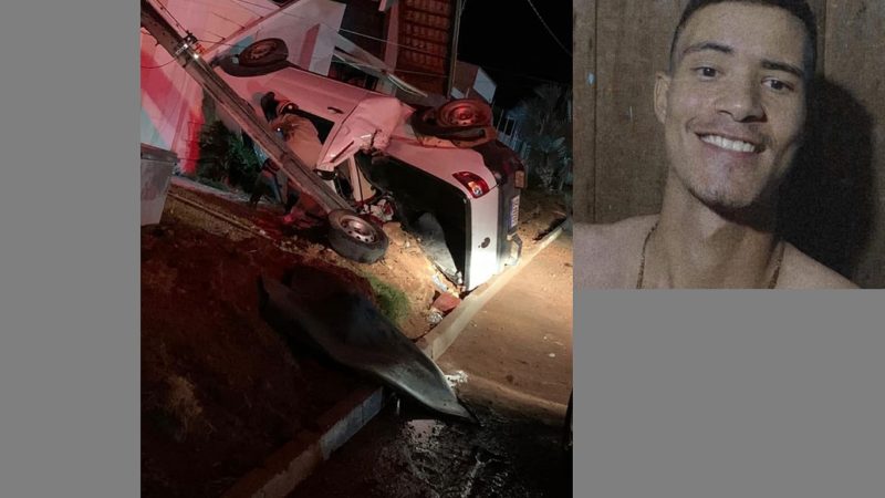 Carro capota e jovem de 19 anos morre em avenida de Guarantã do Norte
