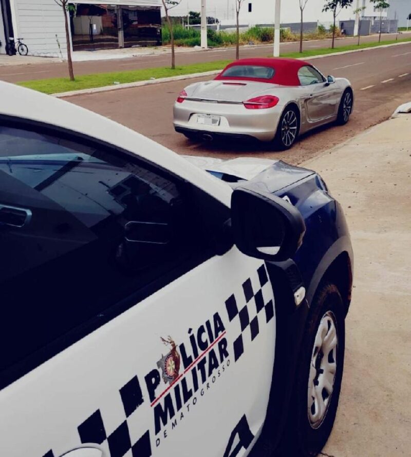 PM prende suspeitos e recupera veículo Porsche avaliado em R$ 400 mil, furtado da Ciretran