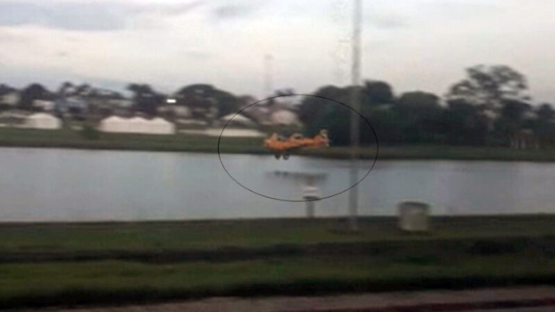 Avião Agrícola faz rasante no lago de Matupá e assusta moradores
