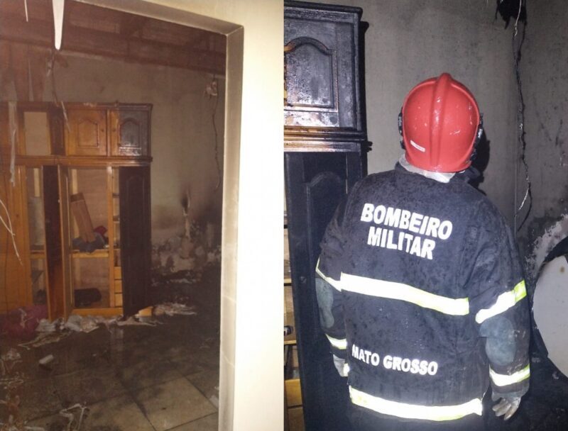 Incêndio atinge condomínio residencial e destrói móveis no Nortão