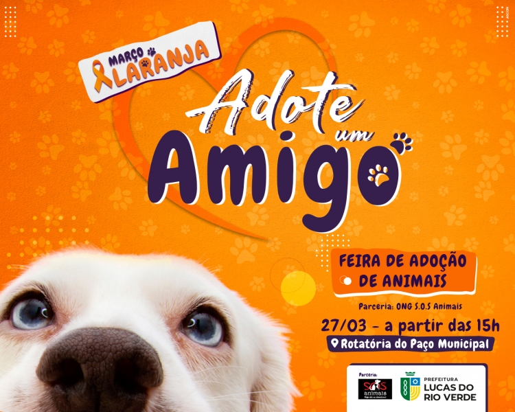 Feira de adoção de cães acontece neste domingo na rotatória da Prefeitura de Lucas do Rio Verde
