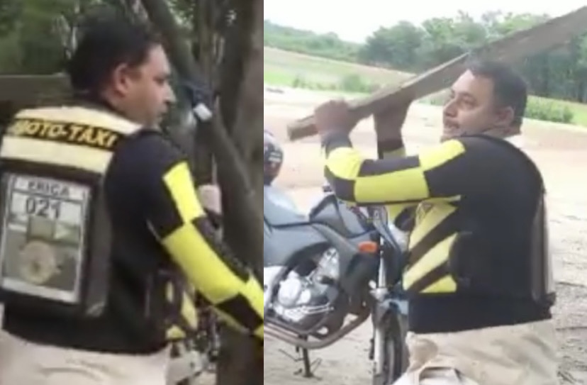 Mototaxista enlouquece ao descobrir chifre da mulher com o próprio amigo; veja o vídeo