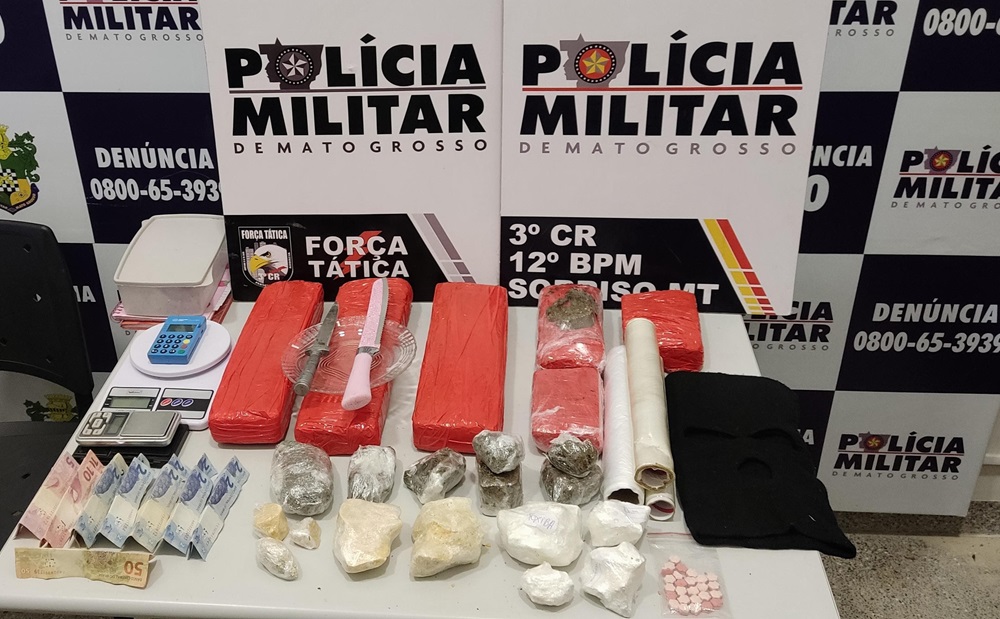 PM prende seis integrantes de organização criminosa por tráfico de drogas em Sorriso