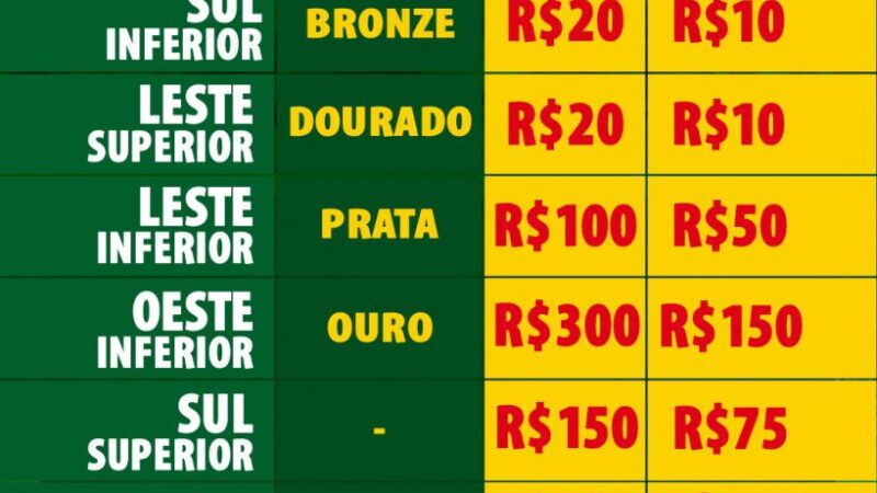 Cuiabá x Vasco tem ingressos a partir de R$ 10; veja como comprar
