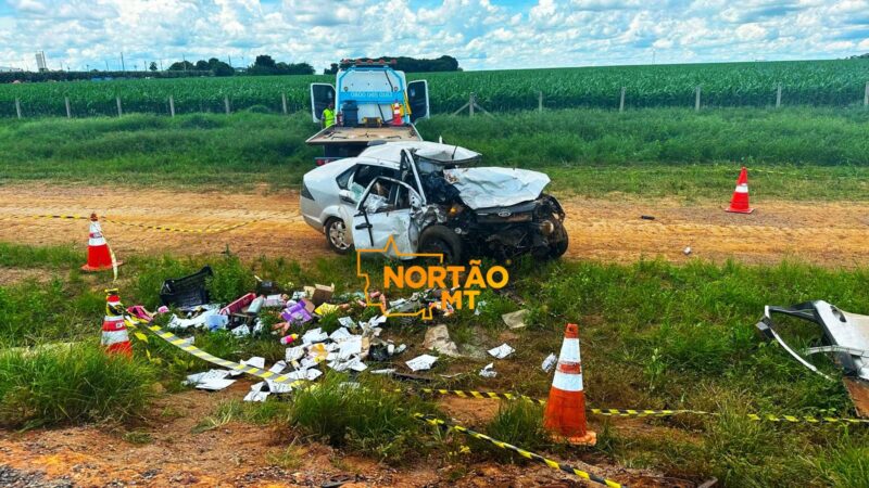 Acidente fatal na BR-163 tira a vida de mãe e filho em Lucas do Rio Verde