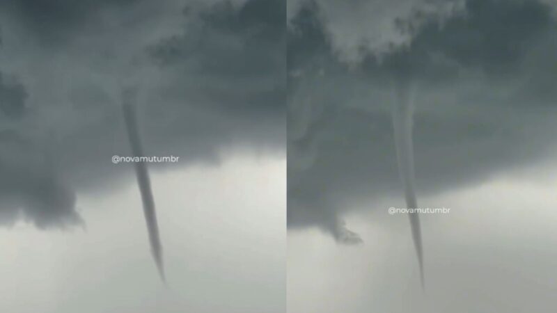 Nuvem em formato de “tornado” intriga moradores de cidade de Mato Grosso