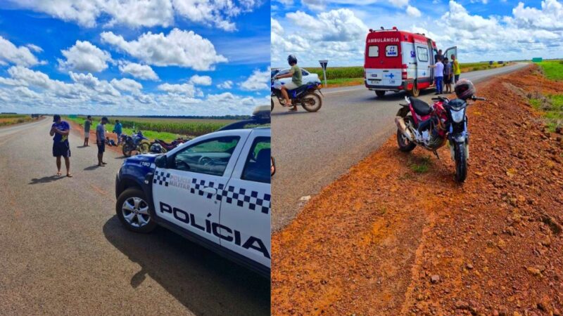 Motociclista e garupa ficam feridos em acidente em Boa Esperança do Norte