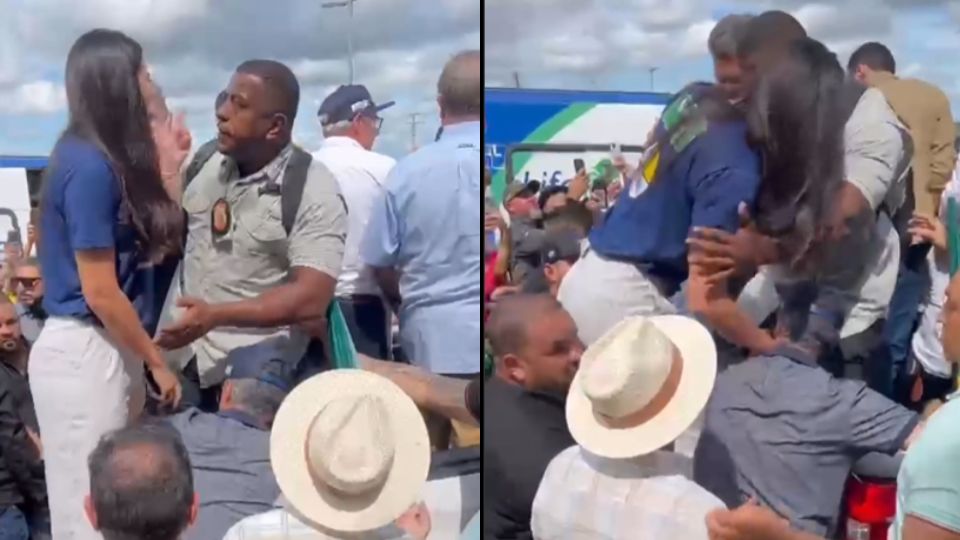 Roberto Dorner e primeira-dama são barrados pelas seguranças de Bolsonaro durante carreata em Sinop