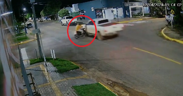 Motociclista é socorrido após colisão violenta com caminhonete em Sorriso