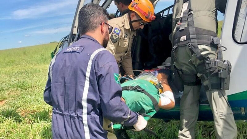 Trabalhador rural resgatado após ter pé preso em máquina agrícola em Sinop