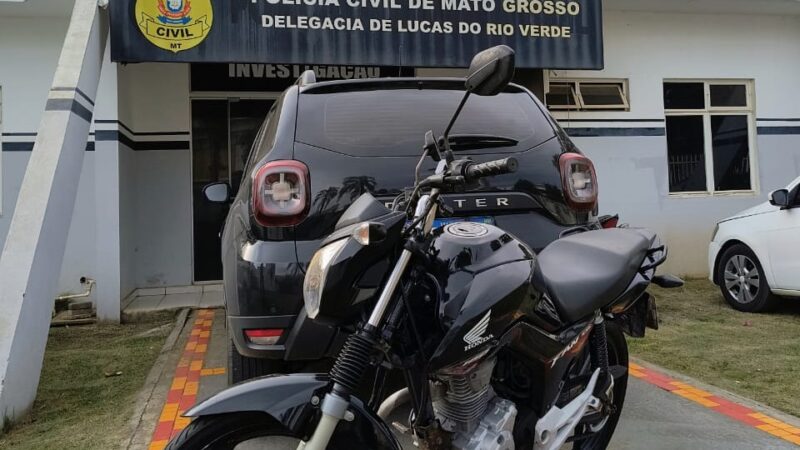 Polícia Civil recupera motocicleta apropriada por ex-funcionário de empresa em Lucas do Rio Verde
