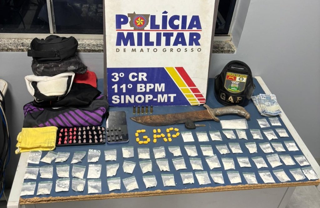 Adolescentes do CV são apreendidos após sequestro com tortura em Sinop; PM apreende mais de 400 porções de drogas
