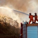Incêndio atinge lixão de Sorriso durante a madrugada; bombeiros seguem no combate às chamas