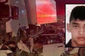 Jovem de 23 anos morre preso às ferragens após bater carro de frente com caminhão na BR-364