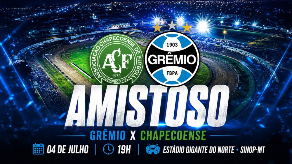 Grêmio x Chapecoense em Sinop tem data antecipada por possível jogo do Brasil na Copa