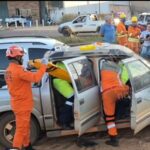 Motorista fica gravemente ferido após colisão entre duas caminhonetes em Sinop